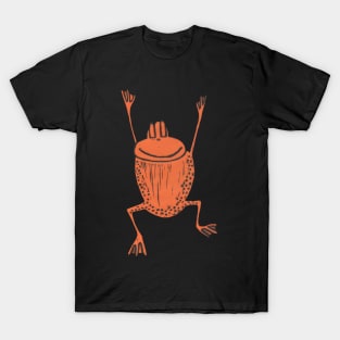 Jumping Orange Frog T-Shirt